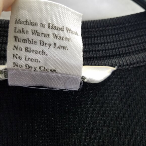 MISOOK Long Cardigan Jacket Women's L Black Leopard Trim Button Up Textured Knit - Picture 10 of 13